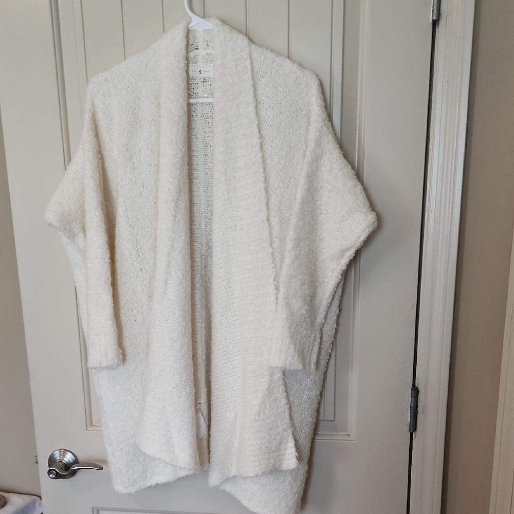LOFT Cream Women's Poncho Sweater